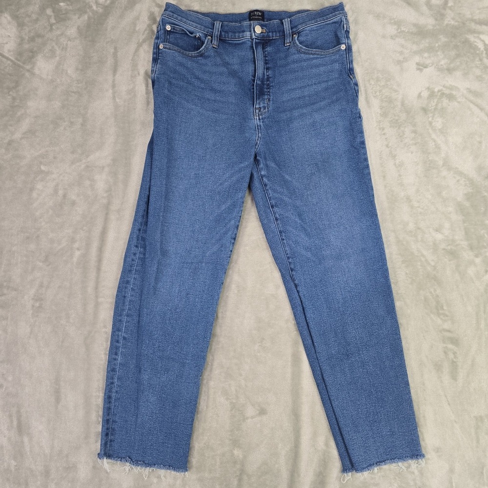 J.Crew Stovepipe High Rise Jeans Size 31x26 Blue‎ Stretch Denim
